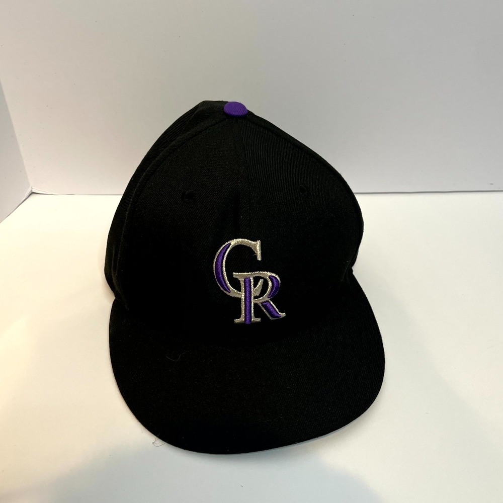 New Era 59Fifty Colorado Rockies Men's Baseball Cap 6 7/8 Black MLB Fitted Hat - Picture 1 of 11
